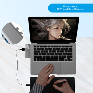 USB C Hub, ANWIKE USB Type C Hub Adapter Compatible MacBook Pro & MacBook Air 2019/2018, MacBook Pro Accessories w/ 3USB 3.0 Ports, 87W USB-C PD, SD/TF Card Reader